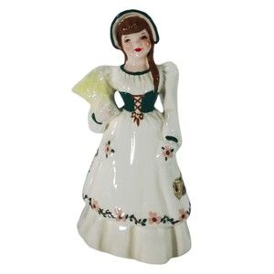 VTG Florence Ceramics Lady Flower Holder Vase Dutch Figurine, "Suzette"